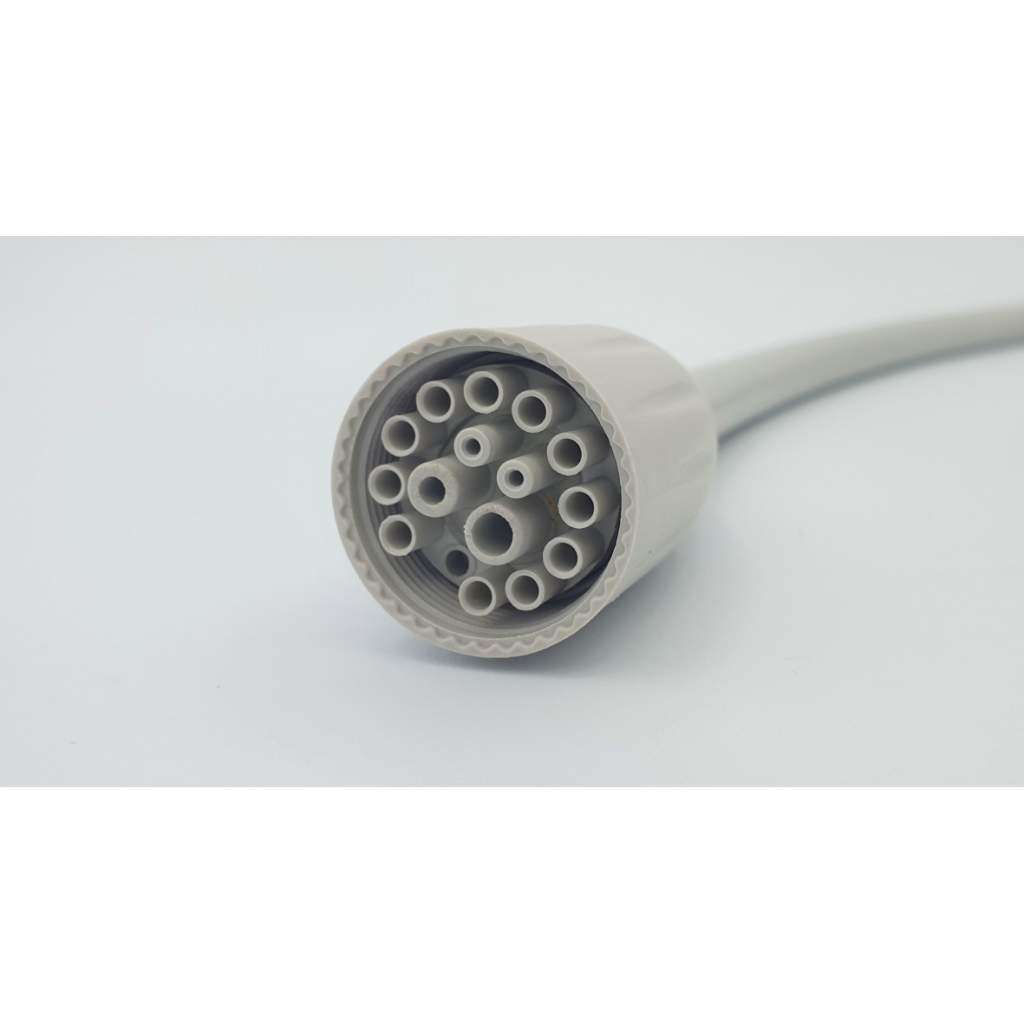 Luzzani ® Minilight 3F Spritze abgewinkelt mit Schlauch 1200 mm Farbe RAL 7035 für Castellini® Einheiten