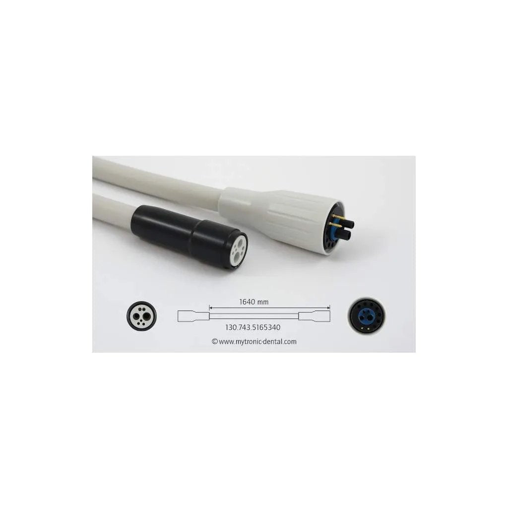 Turbínová hadice 4otvorová, se světlem, barva šedá/délka 1640 mm